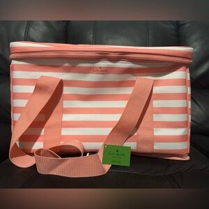 Kate Spade Pink and White Cooler Bag
